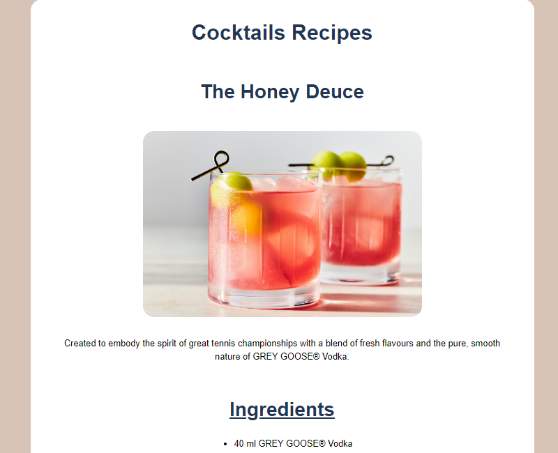 Cocktails project